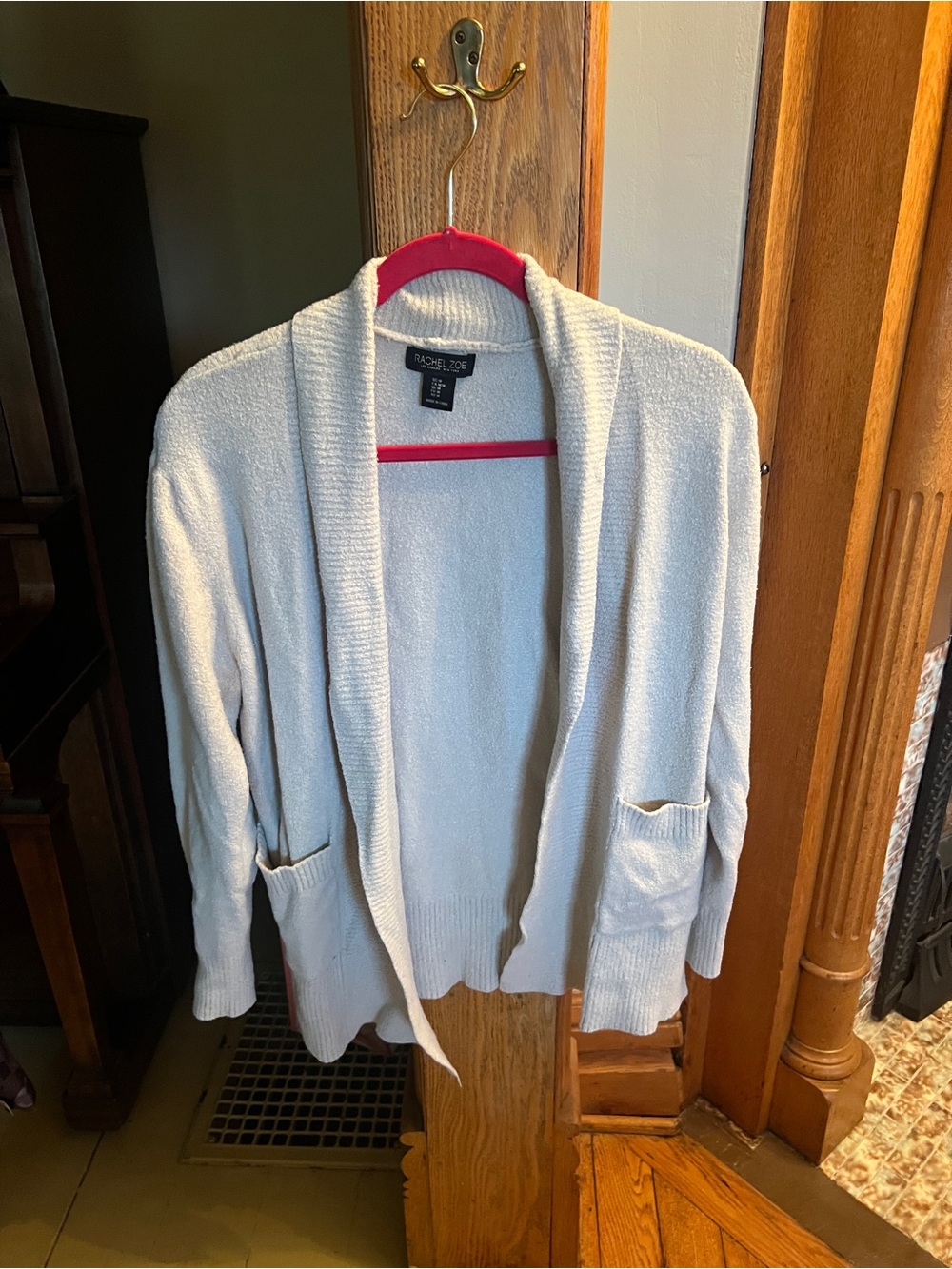 Rachel Zoe Cream Open-Front Shawl Collar Sweater so soft!